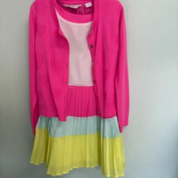 Baker by Ted Baker Girls Sleeveless Pleated Dress/Sweater Set Size Small (5-6) - Picture 1 of 10